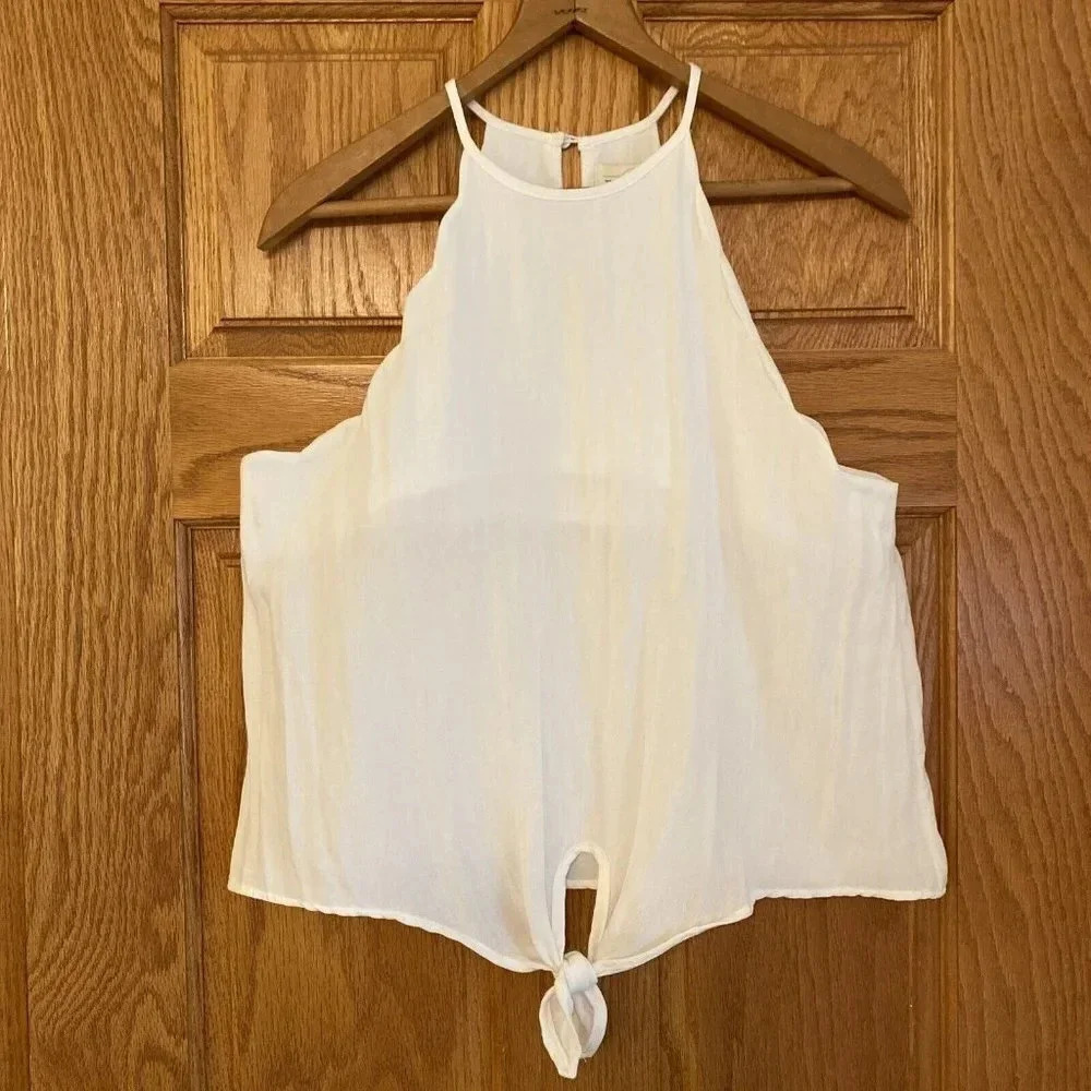 JUN & IVY Francesca’s Tank Top Blouse Shirt White Size  M